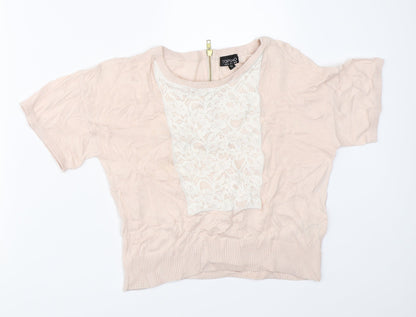 Womens UK Size 6 Topshop Beige Pullover Jumper