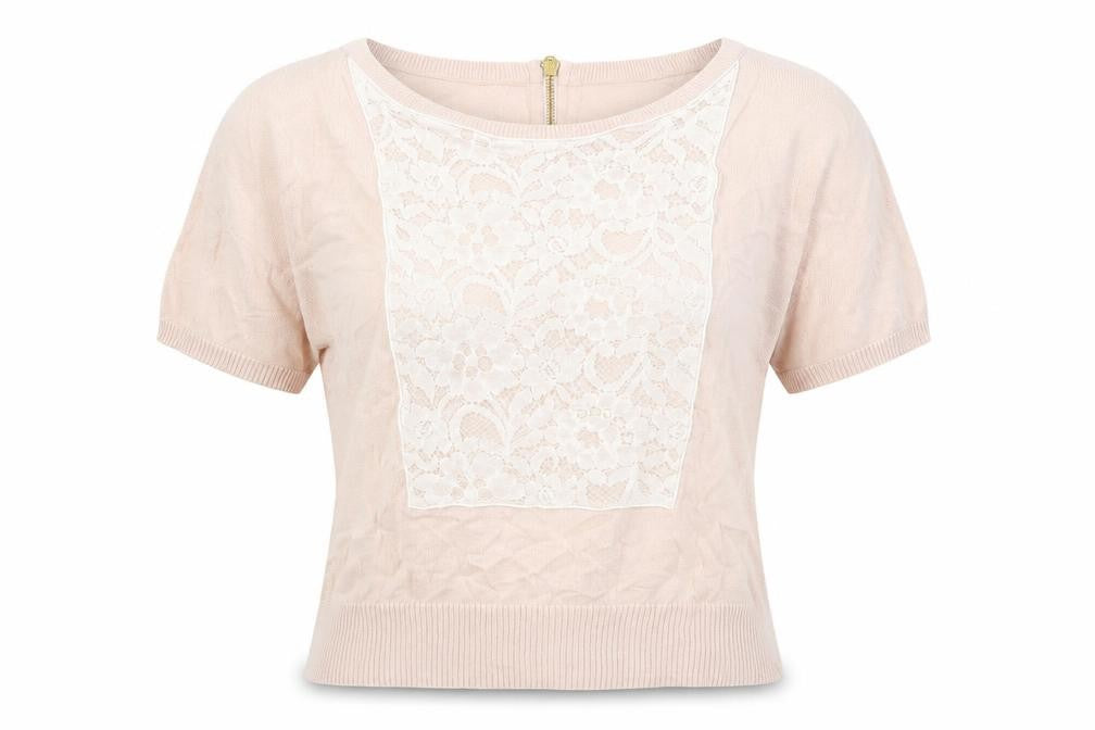 Womens UK Size 6 Topshop Beige Pullover Jumper