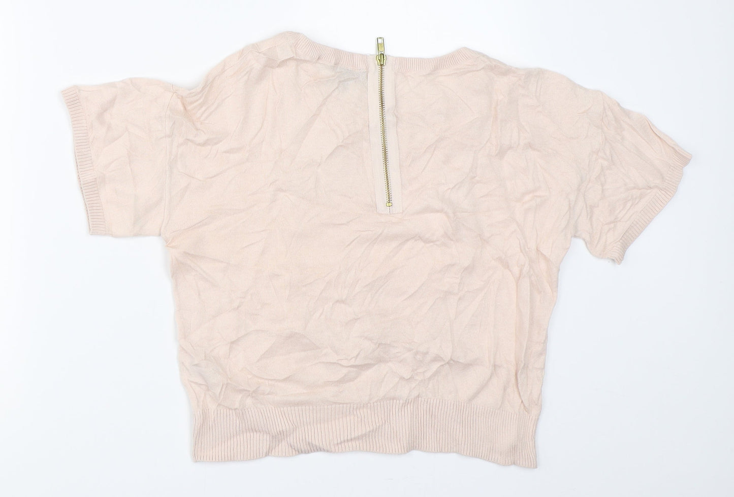Womens UK Size 6 Topshop Beige Pullover Jumper