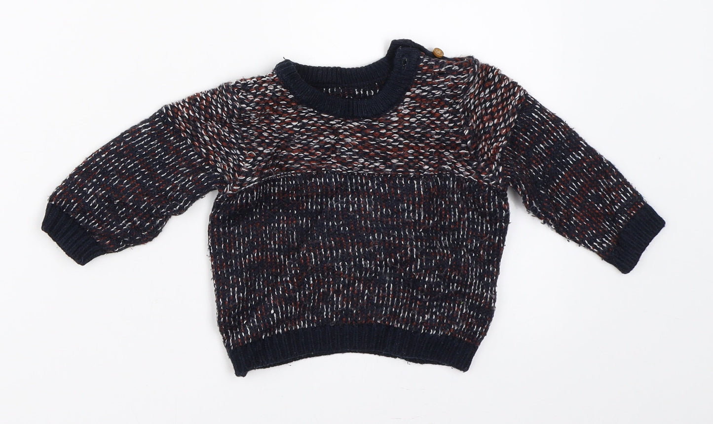 Marks and Spencer Boys Blue   Pullover Jumper Size 3-6 Months