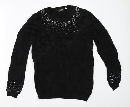 Womens UK Size 10 Dorothy Perkins Black Pullover Jumper