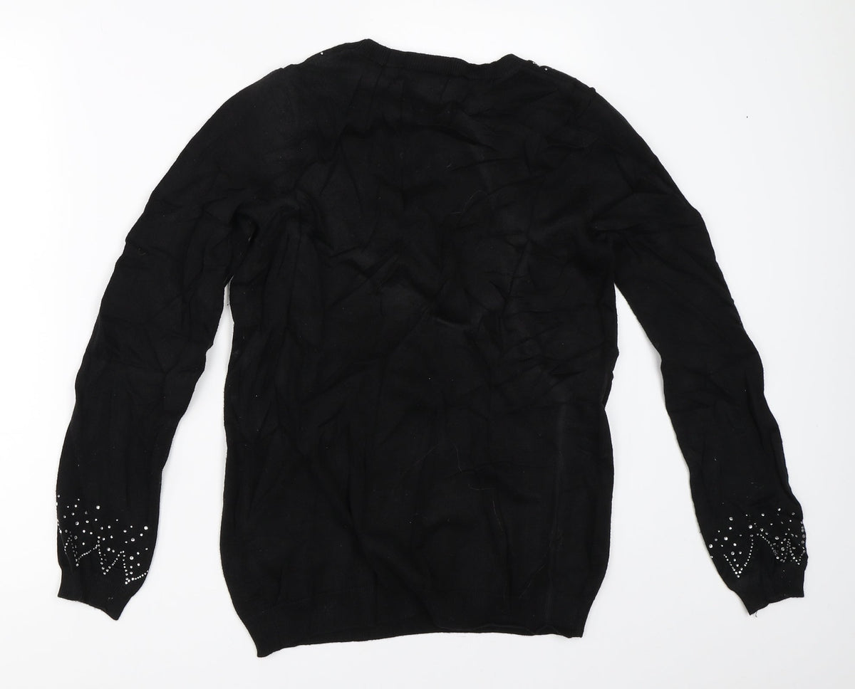 Womens UK Size 10 Dorothy Perkins Black Pullover Jumper