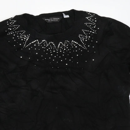 Womens UK Size 10 Dorothy Perkins Black Pullover Jumper