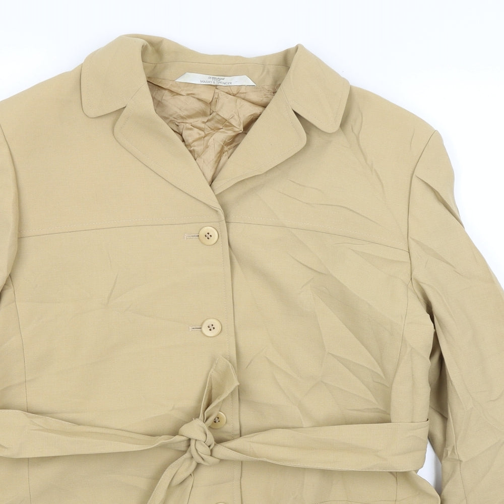 St Michael Womens Beige   Jacket Blazer Size 14