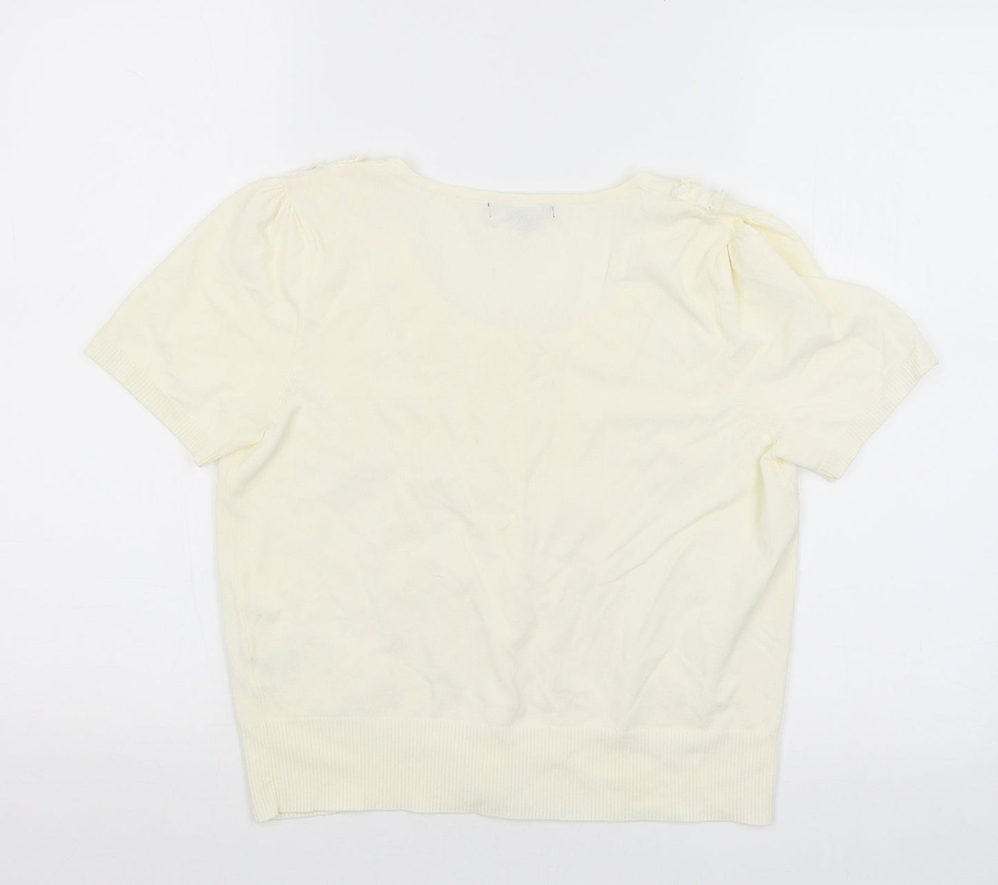 David Emanuel Womens Ivory   Cardigan Jumper Size 14