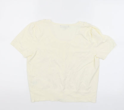 David Emanuel Womens Ivory   Cardigan Jumper Size 14