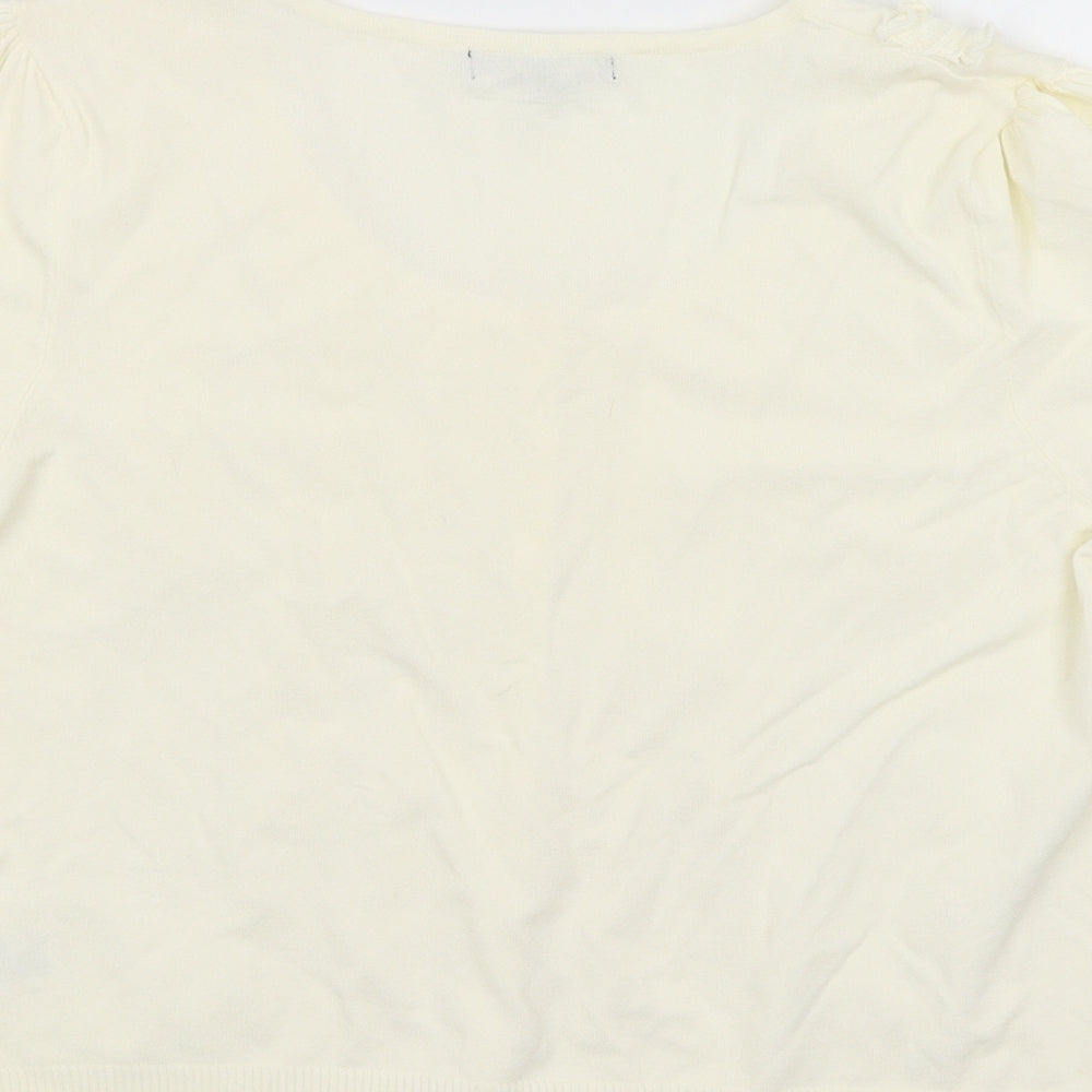 David Emanuel Womens Ivory   Cardigan Jumper Size 14