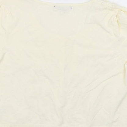 David Emanuel Womens Ivory   Cardigan Jumper Size 14