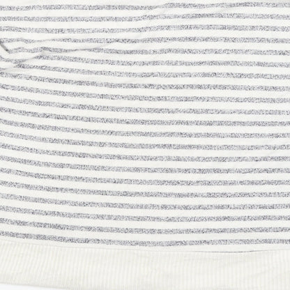 Primark Womens White Striped  Pullover Jumper Size 8