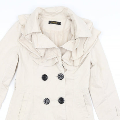 Preworn Womens Beige   Overcoat Coat Size M