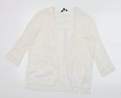 Womens UK Size 8 New Look White Wrap Jumper