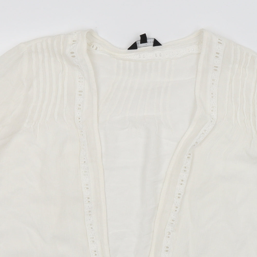 Womens UK Size 8 New Look White Wrap Jumper