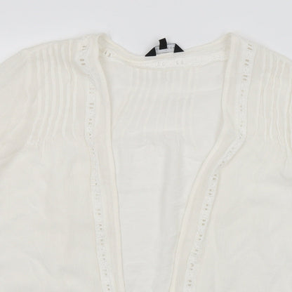 Womens UK Size 8 New Look White Wrap Jumper