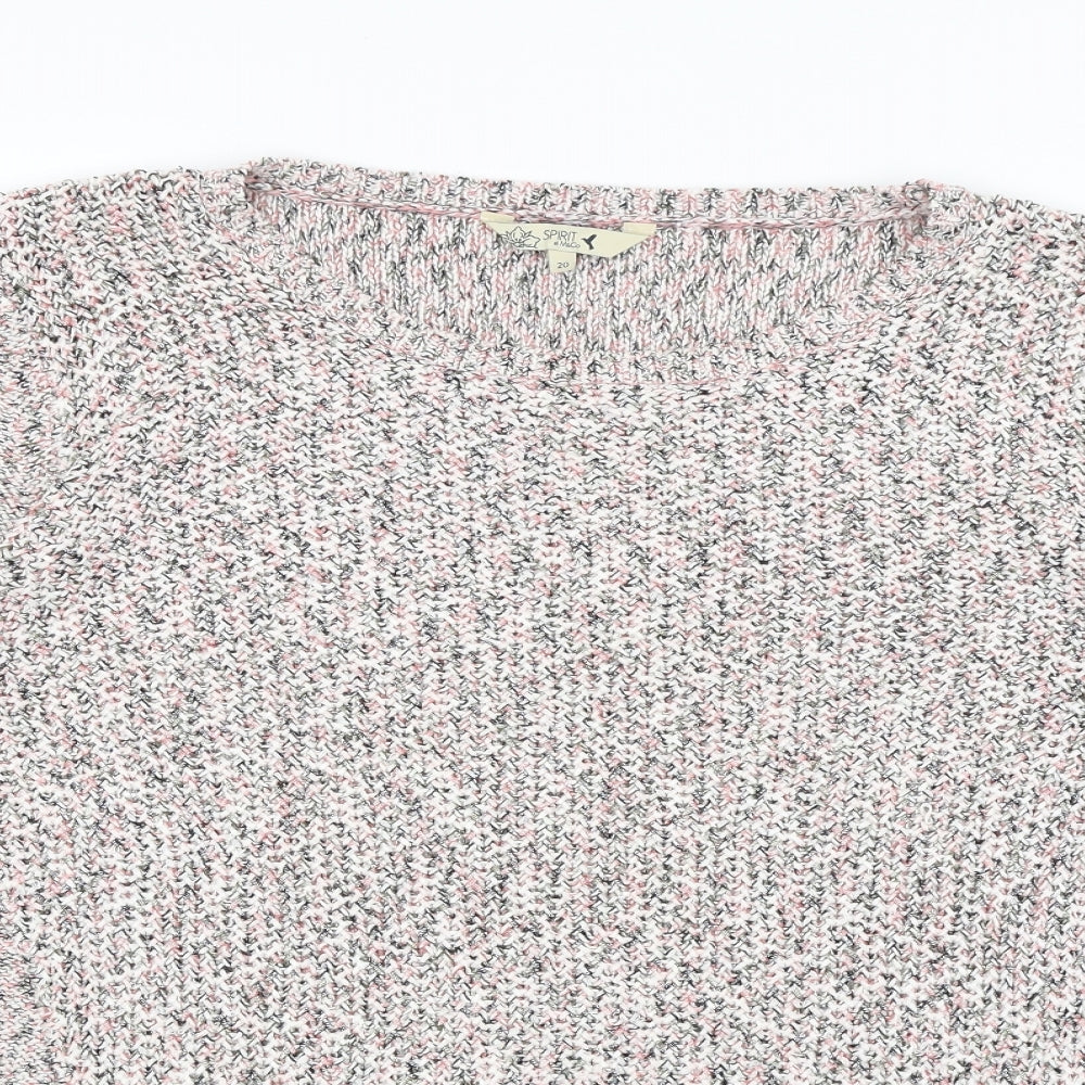 Womens UK Size 20 Spirit White Pullover Jumper