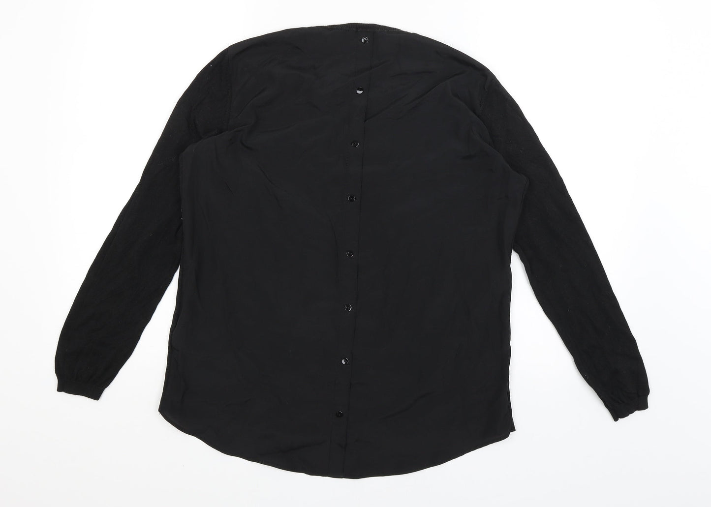 Womens UK Size S Espirit Black Basic Blouse