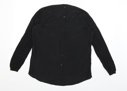 Womens UK Size S Espirit Black Basic Blouse