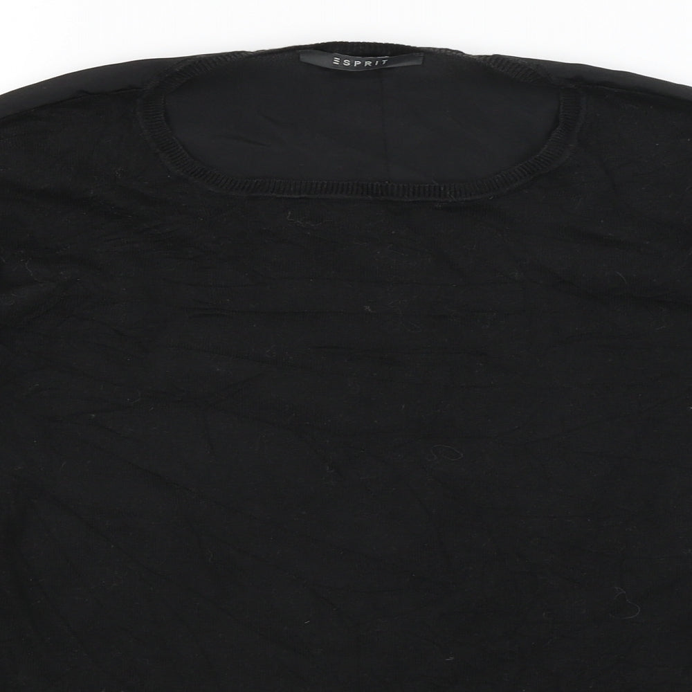 Womens UK Size S Espirit Black Basic Blouse