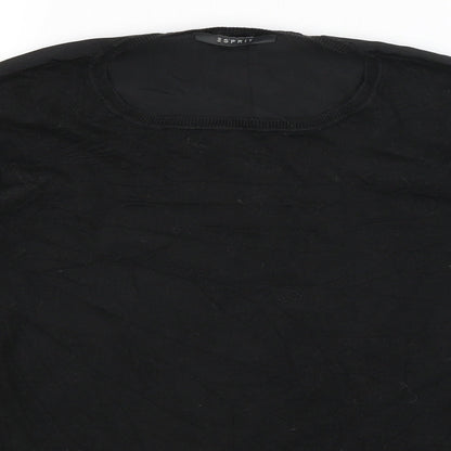 Womens UK Size S Espirit Black Basic Blouse