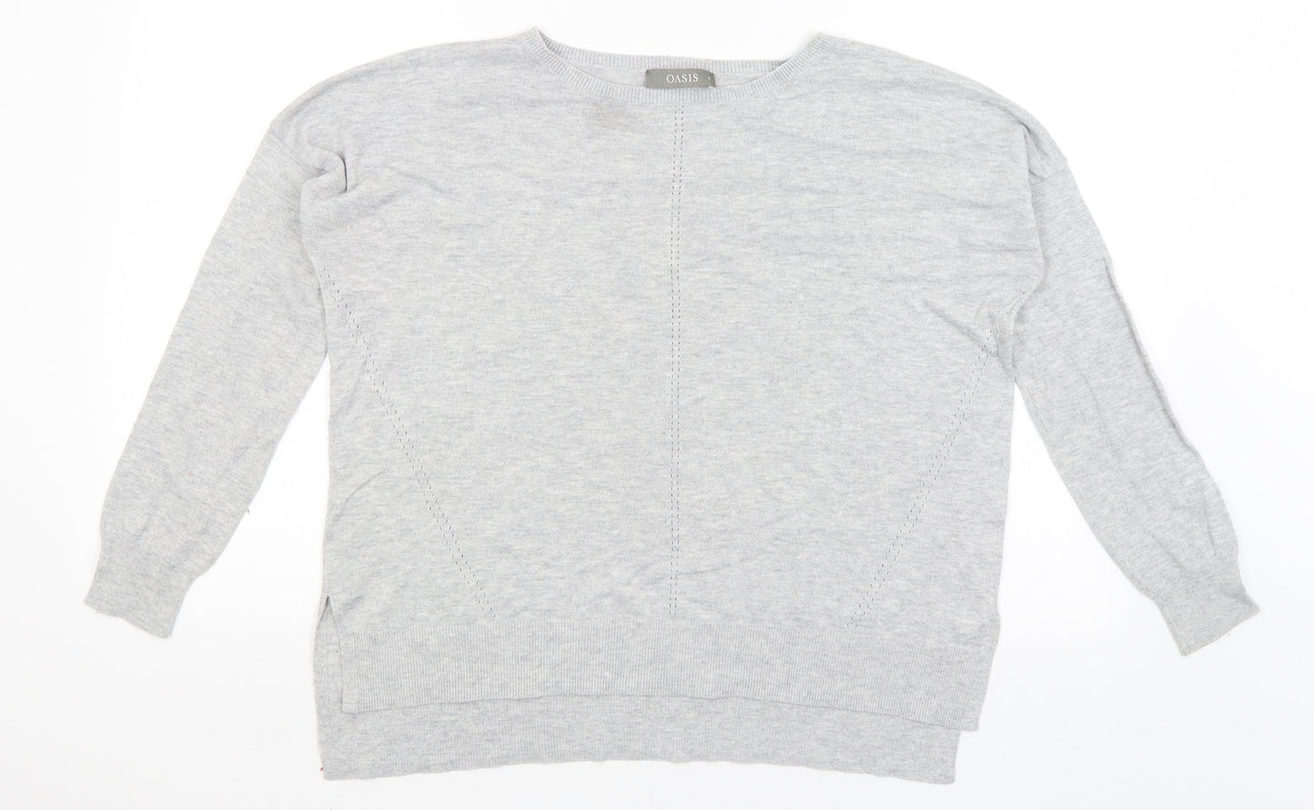 Womens UK Size S Oasis Grey Pullover Jumper