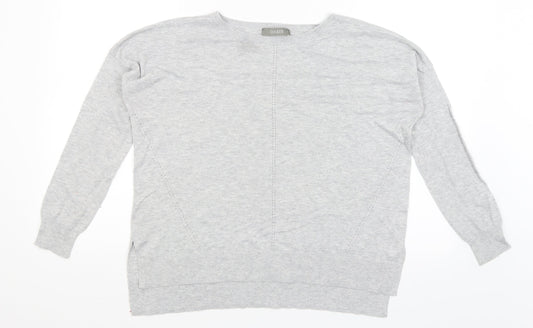 Womens UK Size S Oasis Grey Pullover Jumper