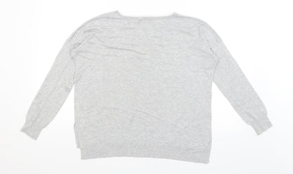 Womens UK Size S Oasis Grey Pullover Jumper