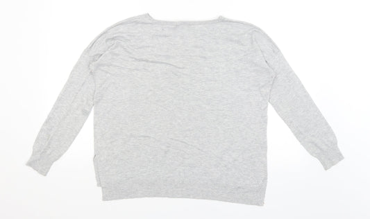 Womens UK Size S Oasis Grey Pullover Jumper
