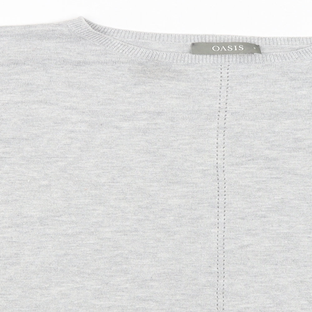 Womens UK Size S Oasis Grey Pullover Jumper