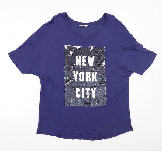 TU Womens Blue   Basic T-Shirt Size 18
