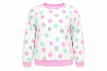 Adore Womens White Polka Dot  Top Pyjama Top Size S