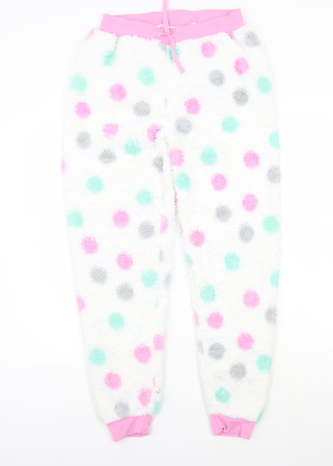 Adore Womens White Polka Dot  Sweatpants Trousers Size S L26 in