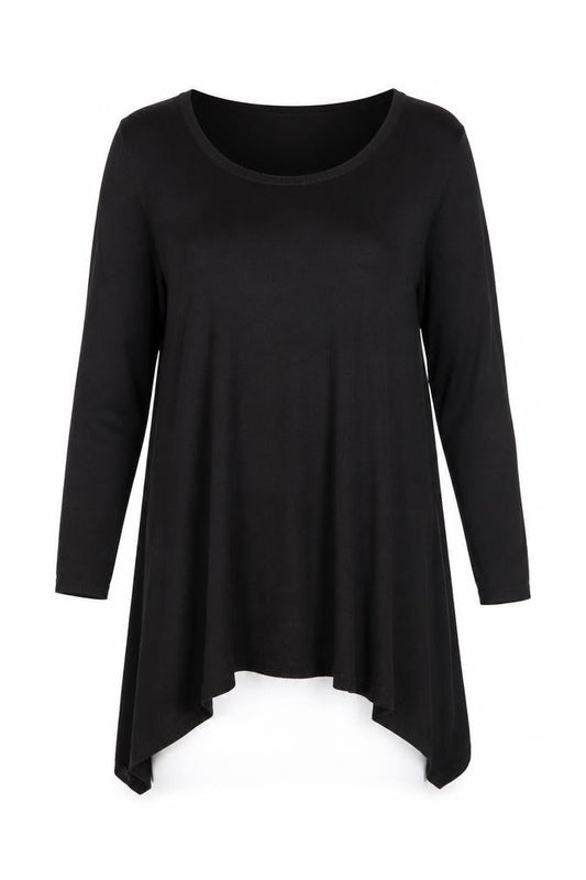 Womens UK Size 8 Papaya Black Basic T-Shirt