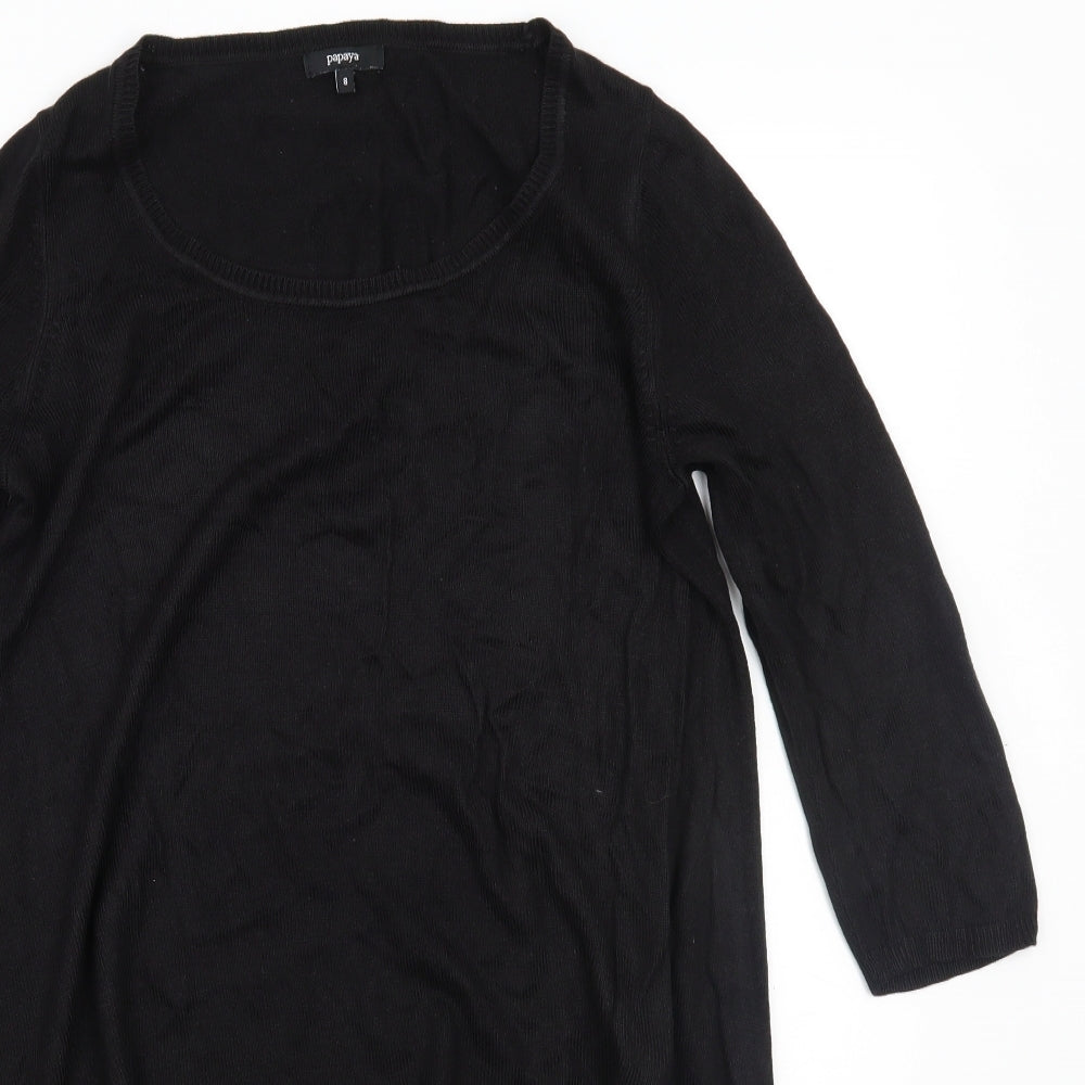 Papaya Womens Black   Basic T-Shirt Size 8