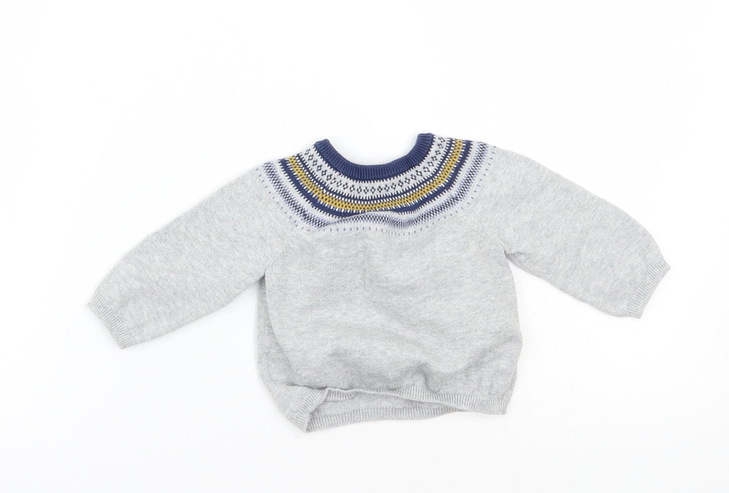 Mothercare Boys Grey   Pullover Jumper Size 3-6 Months