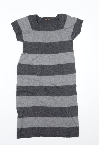 Phase Eight Womens Grey Striped  A-Line  Size S