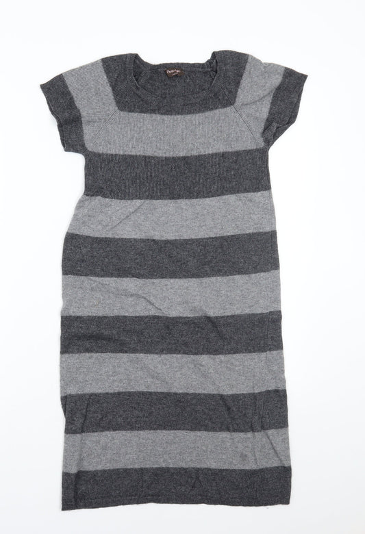 Phase Eight Womens Grey Striped  A-Line  Size S