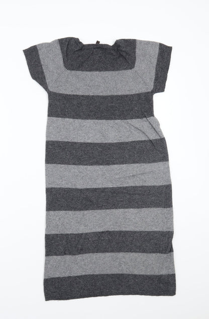 Phase Eight Womens Grey Striped  A-Line  Size S