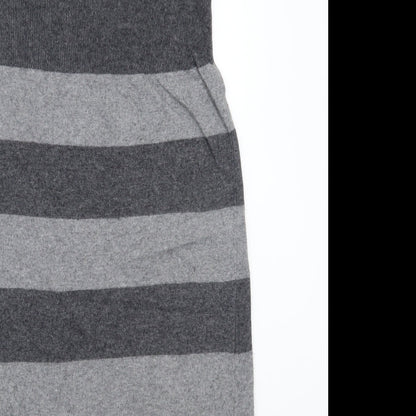 Phase Eight Womens Grey Striped  A-Line  Size S