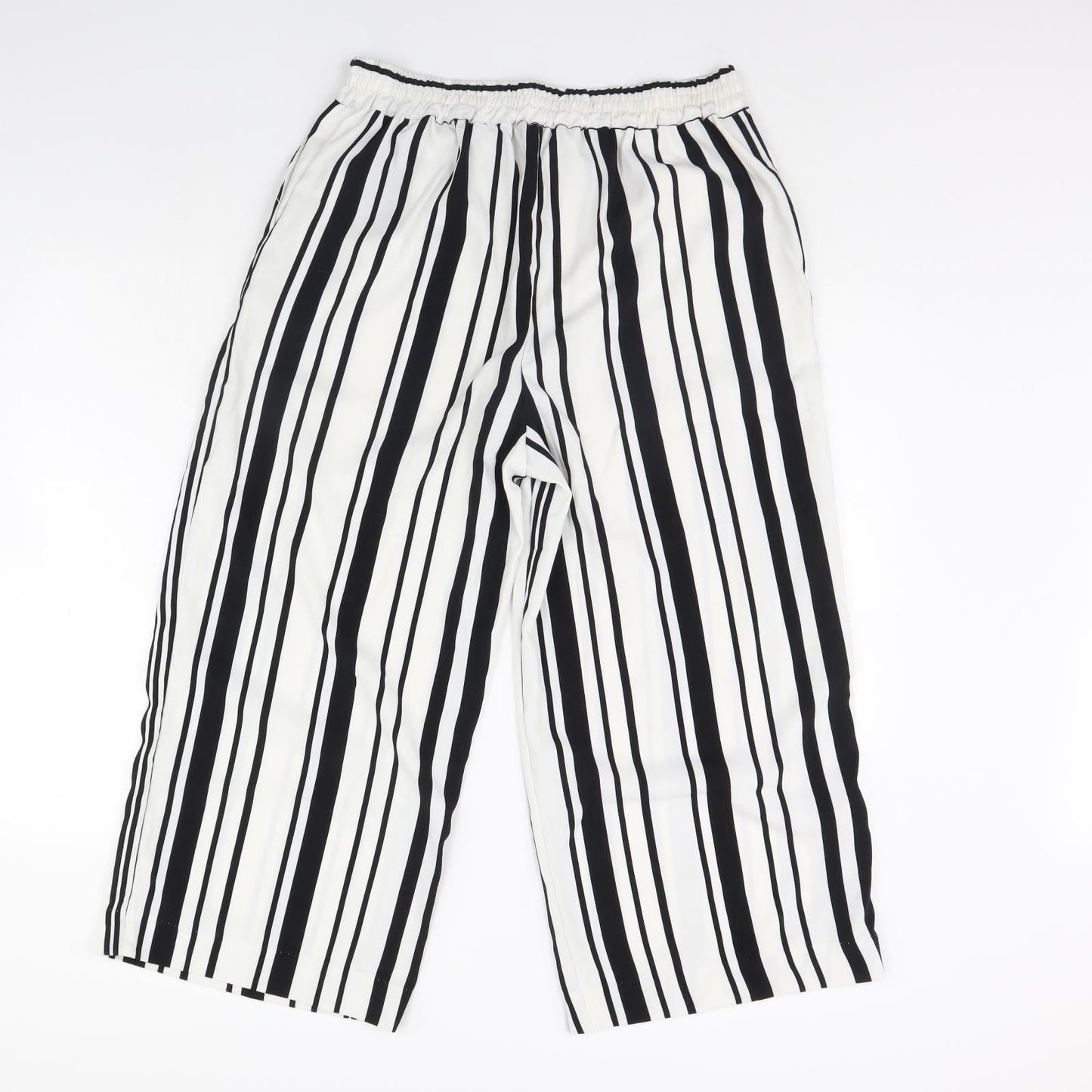 only  Womens White Striped  Trousers  Size 12 L30 in