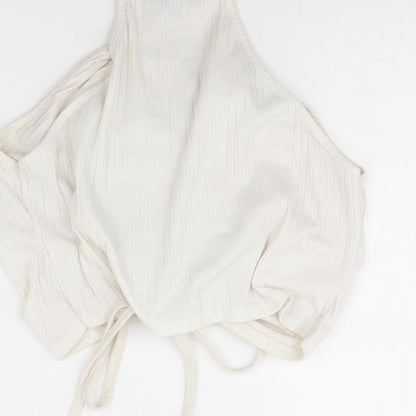 Womens UK Size 12 Missguided White Cropped Tank