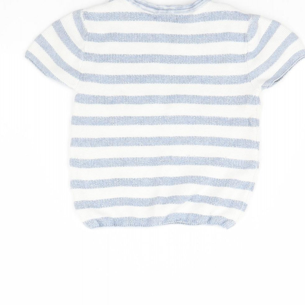 NEXT Baby White Striped  Pullover Jumper Size 6-9 Months