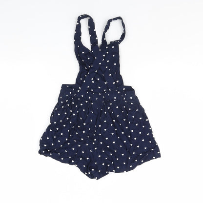 NEXT Girls Blue Polka Dot  Playsuit One-Piece Size 6 Years