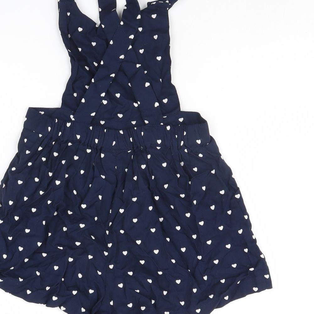 NEXT Girls Blue Polka Dot  Playsuit One-Piece Size 6 Years