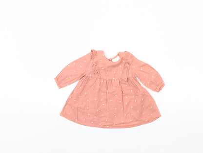 NEXT Girls Pink   Fit & Flare  Size 0-3 Months  - star detail