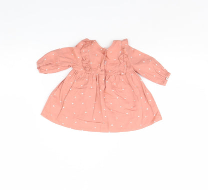 NEXT Girls Pink   Fit & Flare  Size 0-3 Months  - star detail