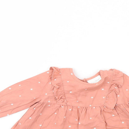 NEXT Girls Pink   Fit & Flare  Size 0-3 Months  - star detail