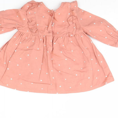 NEXT Girls Pink   Fit & Flare  Size 0-3 Months  - star detail