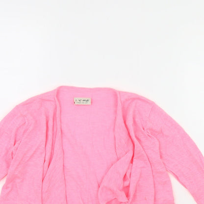 Close-up detail of Next girls’ pink jacket, size 7, years