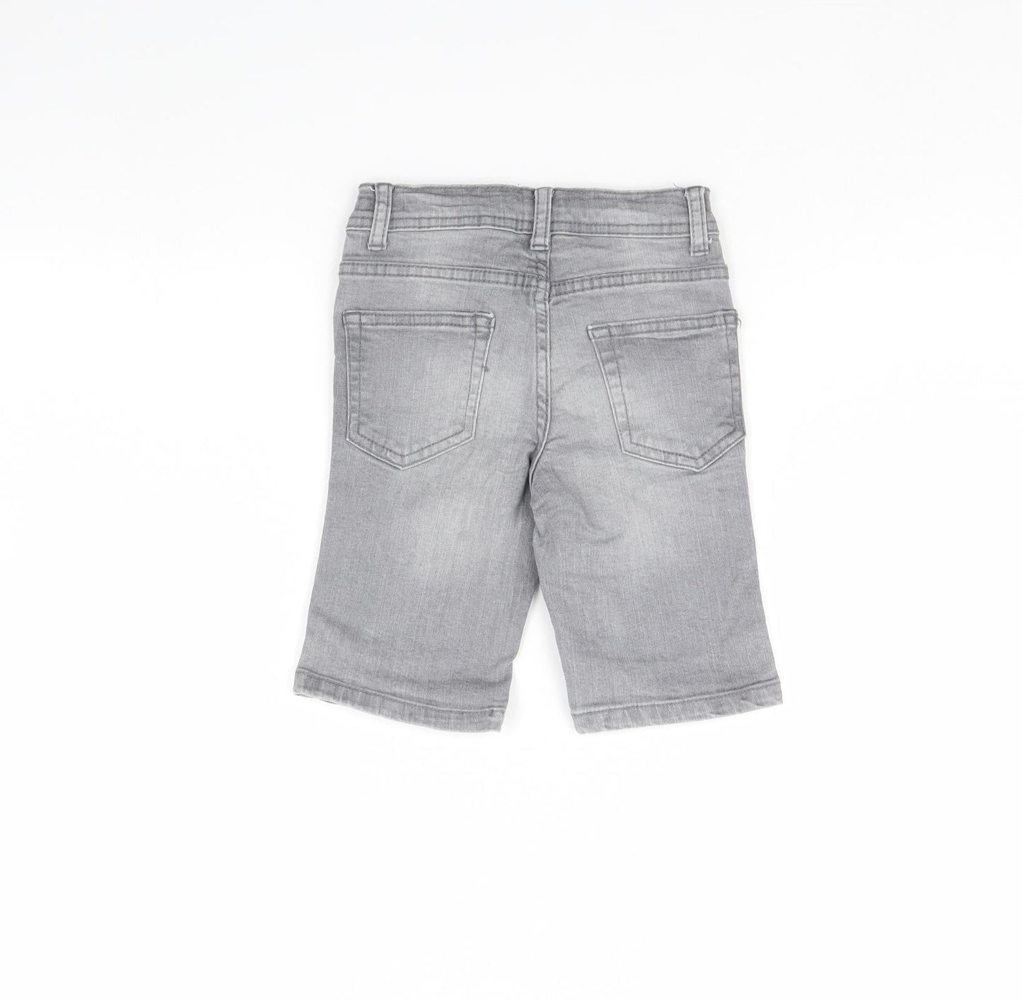 Denim & Co. Boys Grey  Denim Chino Shorts Size 5 Years