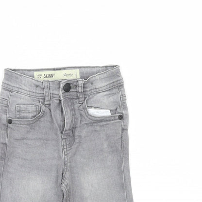 Denim & Co. Boys Grey  Denim Chino Shorts Size 5 Years