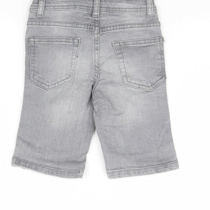 Denim & Co. Boys Grey  Denim Chino Shorts Size 5 Years